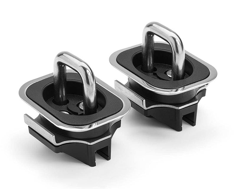 Bull Ring Flush Fit Retractable Truck Bed Tie Down Anchors for Ford F150 1998-2014, Ford F250/F350 Super Duty 1998-2016 Pickup, Fits Rear Stake Pockets (2 Pairs)